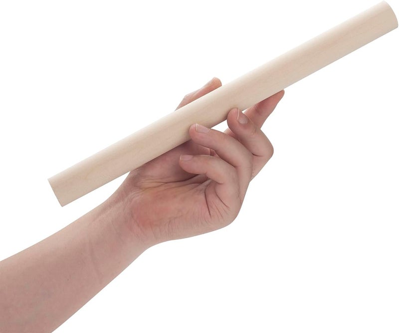 Coowayze Wooden Dowel Rods Wood Dowels for Crafts, 6 PCS 1 x 12 Round Wooden Sticks for Crafts, Thick Macrame Dowels, Unfinished Hard Wood Sticks for Crafting, Arts and DIYers, Closets and Wedding - Image 3